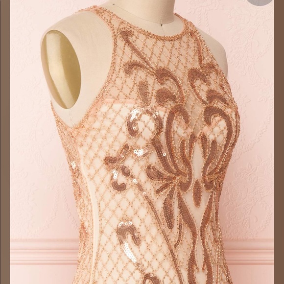 Gorgeous Brand New Evening Dress- Rose Gold - Picture 4 of 6